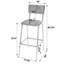 Waylon 30 in. Seat Height Leather and Iron Bar Height Stool with Back and Footrest-171709289