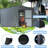 Backyard Equipment House 11'x 9', Dark Gray, Galvanized Steel Frame, Lockable Door, Ample Space For Tools & Bicycles, - Construction Gray Shed Structure, Room Waterproof