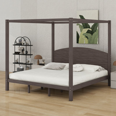 Canopy Platform Bed With Headboard