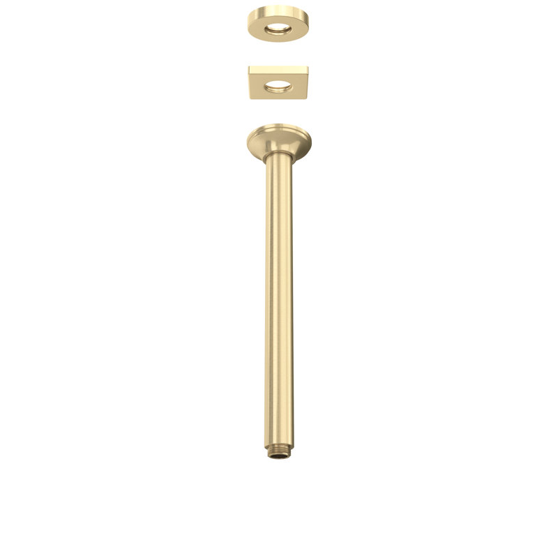 12 5/8" Ceiling Shower Arm, Antique Gold