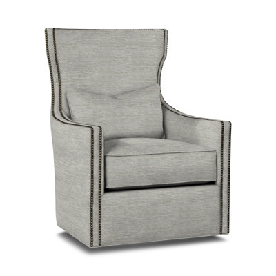 Upholstered Swivel Wingback Chair