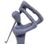GOLFER Iron Figurine 19cm-92166229