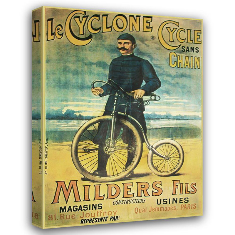 Art sur toile de la collection Alcott Hill® Vintage Apple Collection: Le Cyclone Cycle, H 48 po x l 36 po