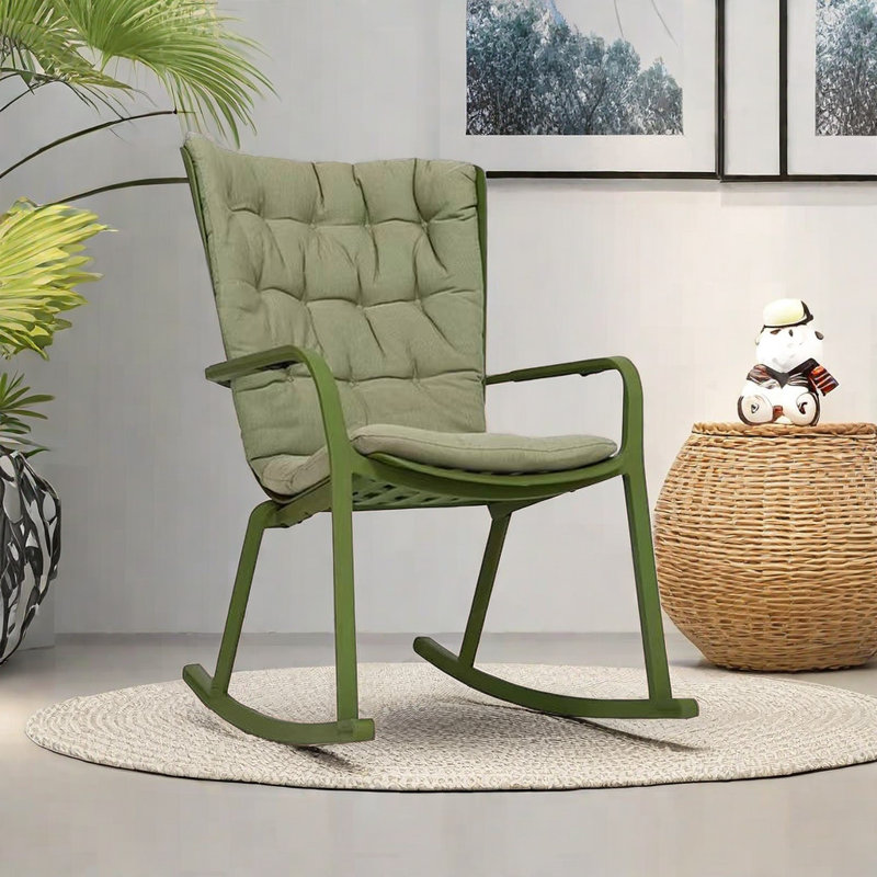 Chaise berçante de style italien, Vert, Vert