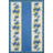 Blue Colored Floral Patterned Modern Geometric Woven Floor Carpet-844047296