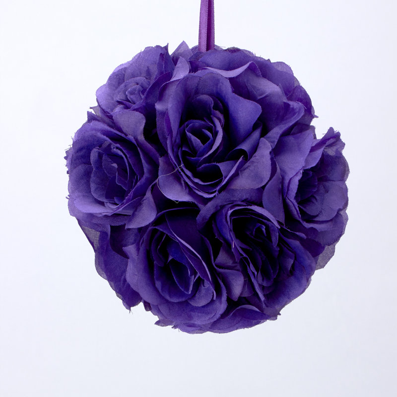 Pièce maîtresse en soie 10 roses pomander baiser, Mauve