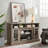 Classic TV Media Stand Modern Entertainment Console For TV Up To 65" With Open And Closed Storage Space, Gray Wash, 58.25"W*15.75"D*32"H-2043948453-2036329951