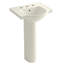 Veer™ Ceramic Pedestal Bathroom Sink with Overflow-10942341-46044464-19195676