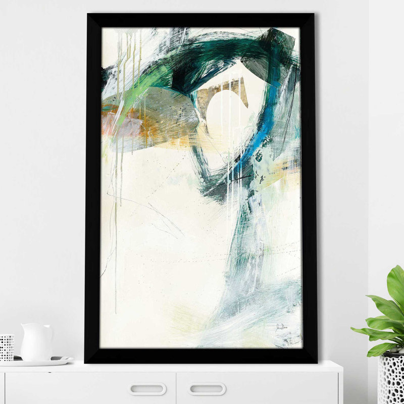 Turbulence III - Peinture, Cadre noir, H 49,5 po x l 33,5 po x P 1 po