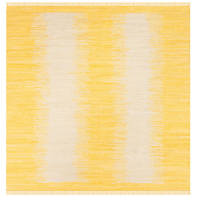 Annia Hand Woven Cotton Abstract Rug