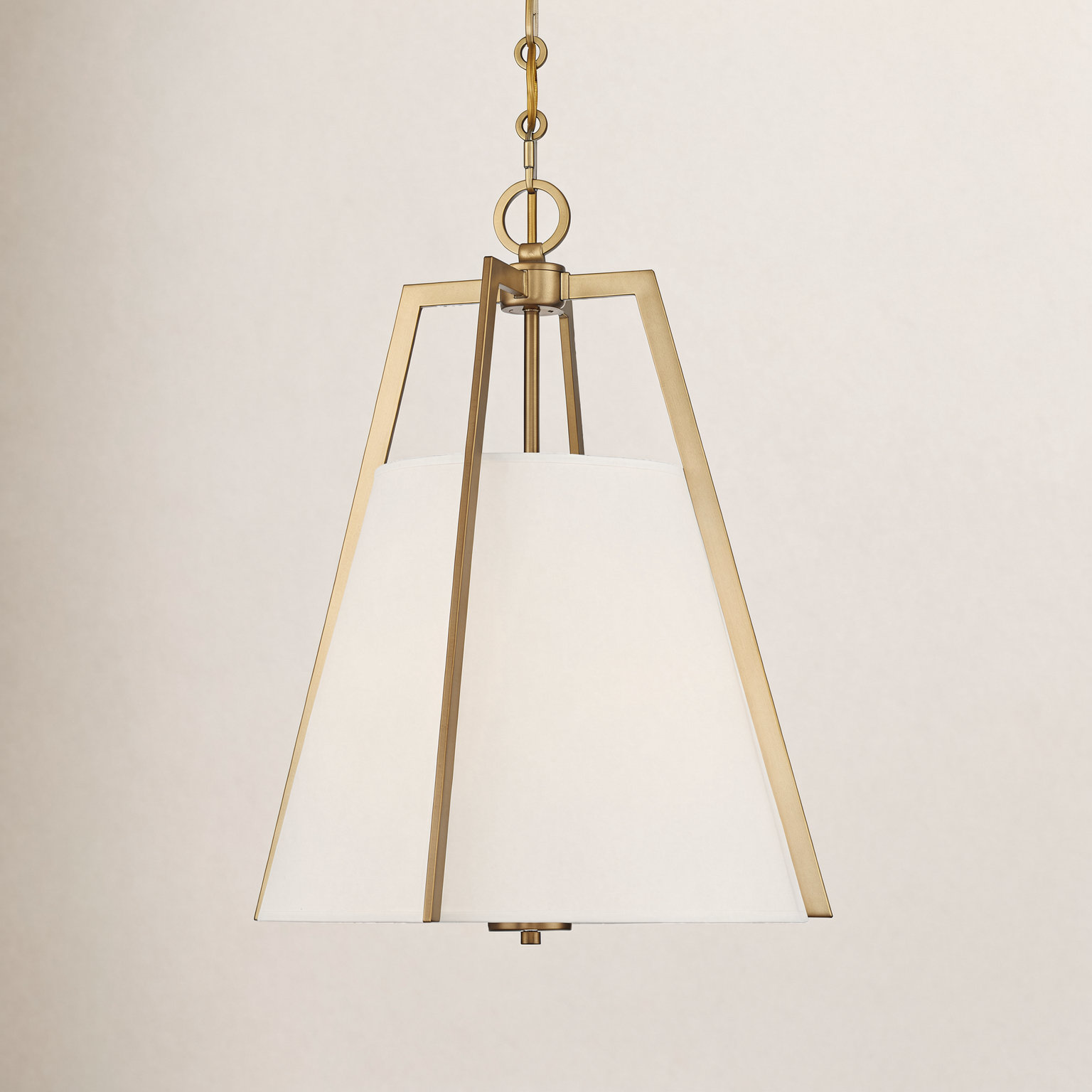 Joy 3 Light Dimmable Pendant, Brass