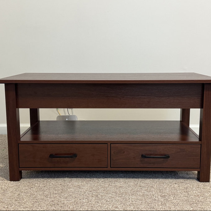 Coffee Table with Storage, Lift Top Coffee Table for Living Room - Espresso, 18.9" H x 47.5" W x 23.7" D