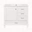 Meuble-lavabo moderne 36 po avec cadre en pin massif, 1 porte à fermeture douce et 3 tiroirs, armoire de rangement moderne-111831910-111831909