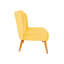 Fauteuil à oreilles moutarde, structure en bois massif, 25,2 po x 29,5 po x 25,6 po | 100% polyester, 32 mousses en mousse pour plus de confort | Facile à nettoyer, élégant pour les décors d'hôtel et du sud-ouest, parfait pour les salons et les salons-200071169