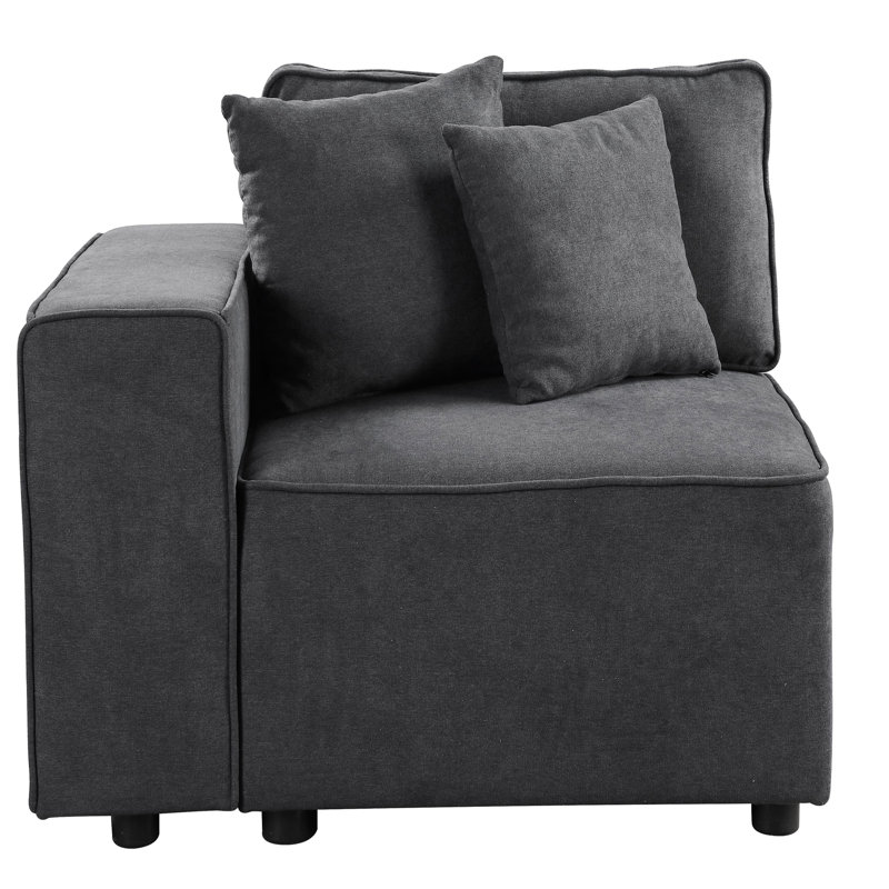 Chaise moderne gris avec dossier réglable et assise, coussin ferme polyvalent et confortable