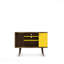 Meuble télé, brun rustique et jaune-783099645