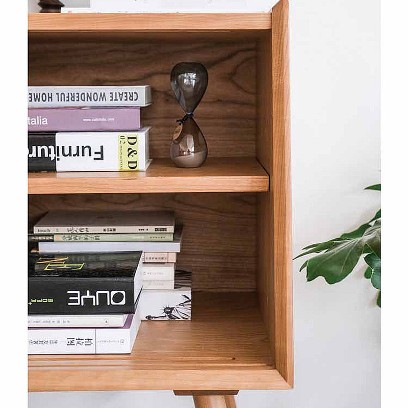 High-legged mobile door small storage sideboard