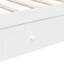 Lit de jour simple à baldaquin en bois avec 2 tiroirs, finition élégante et rangement compact pour les chambres modernes (sans matelas)