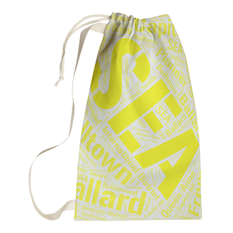 Laundry Hamper with Handles, Small (29" H x 18" W x 1.5" D), Seattle, Yellow
