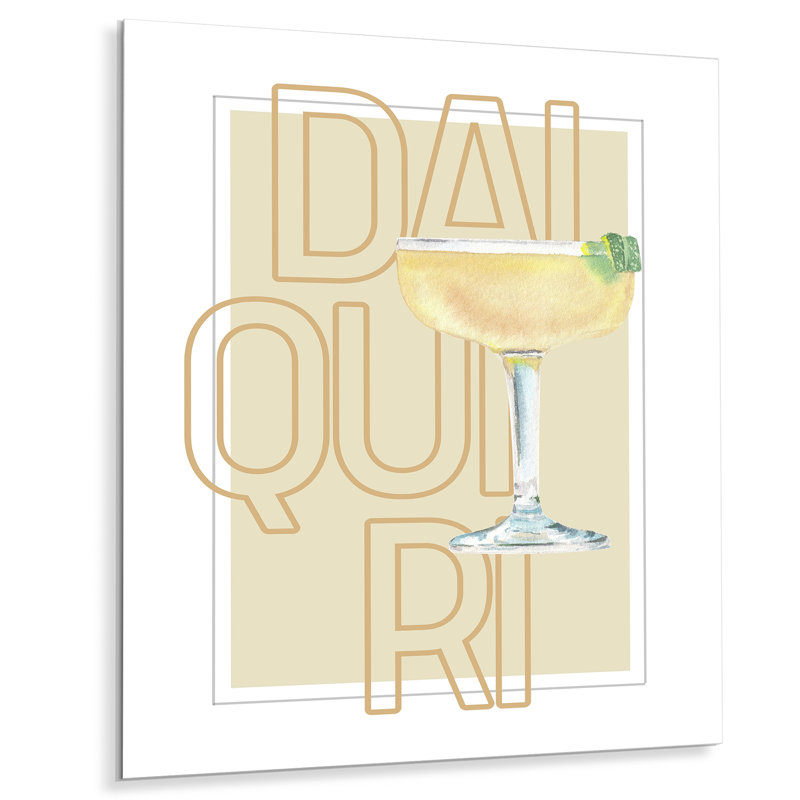Lime Daiquiri Cocktail Hour - salon d'art mural cocktails, Métal métal, 40" H x 30" W