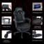 Metro Lane Adjustable Reclining Ergonomic Swiveling PC & Racing Game Chair with Footrest-214375567