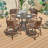 Aribeth 4 - Person Metal Patio Dining Set with Round Table