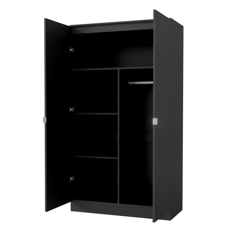 2 Doors Wardrobe Bw201, Black