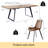 Jilliann Modern Kitchen Dining Set, 51'' to 67'' Extendable Dining Table with 32"H Upholstered Dining Chairs(1Table 6Chairs)-1279751417-1322620705