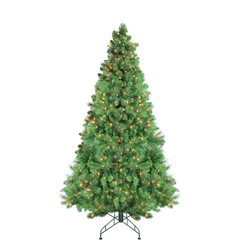 Arbre de Noël artificiel moyen 7,5 pi avec lumières épinettes Canterbury