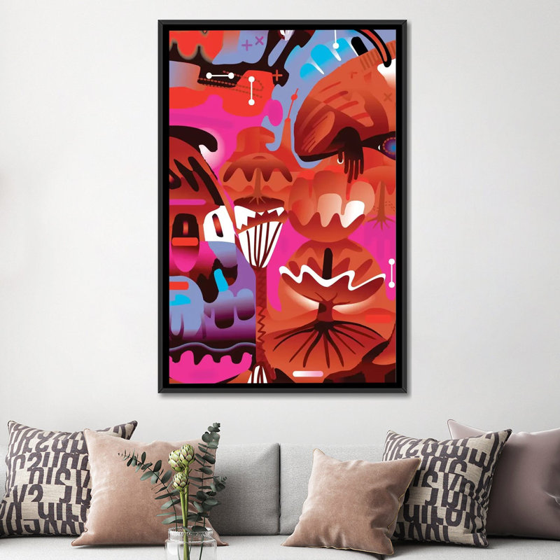 «Brain in Love», impression sur toile, H 26 po x l 18 po x P 1,5 po, Toile avec cadre noir, Pas de tapis