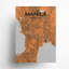Manille, carte de la ville, impression-977120917-977120920