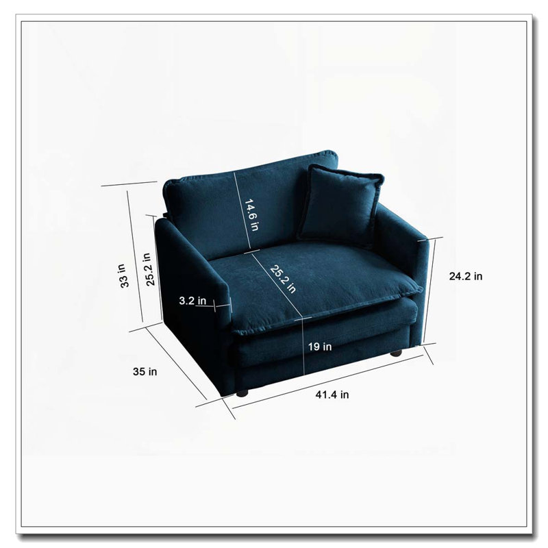 Chaise de salon Comfy, 2, Bleu