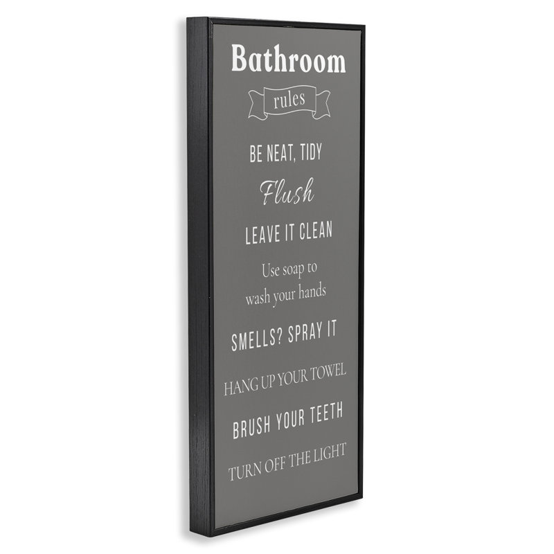 Giclée encadrée de la salle de bain, dessin par Julia Frost, Giclée encadrée noir minuit, H 30 po x l 13 po