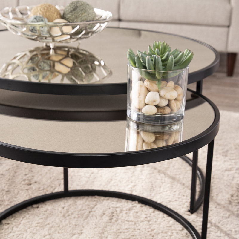 Isabelle Glass Top Nesting Coffee Table
