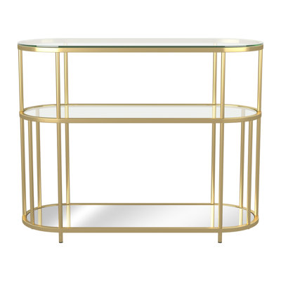 42'' Glass Top Console Table