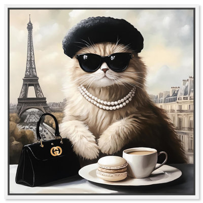 Cat in Paris Treats Canvas Fashion Art Prints by Art Remedy