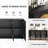 56" 3-Door Sideboard Cabinet Buffet With Rattan Door