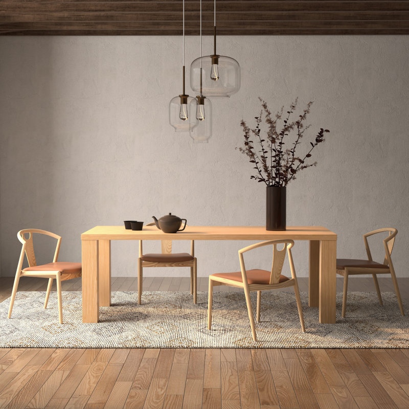 Chaise en cuir Ambra, Similicuir brun foncé / structure naturelle, 2