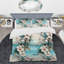 Ensemble de housse de couette floral - Motif tropical de reflets de bord de mer-165229766