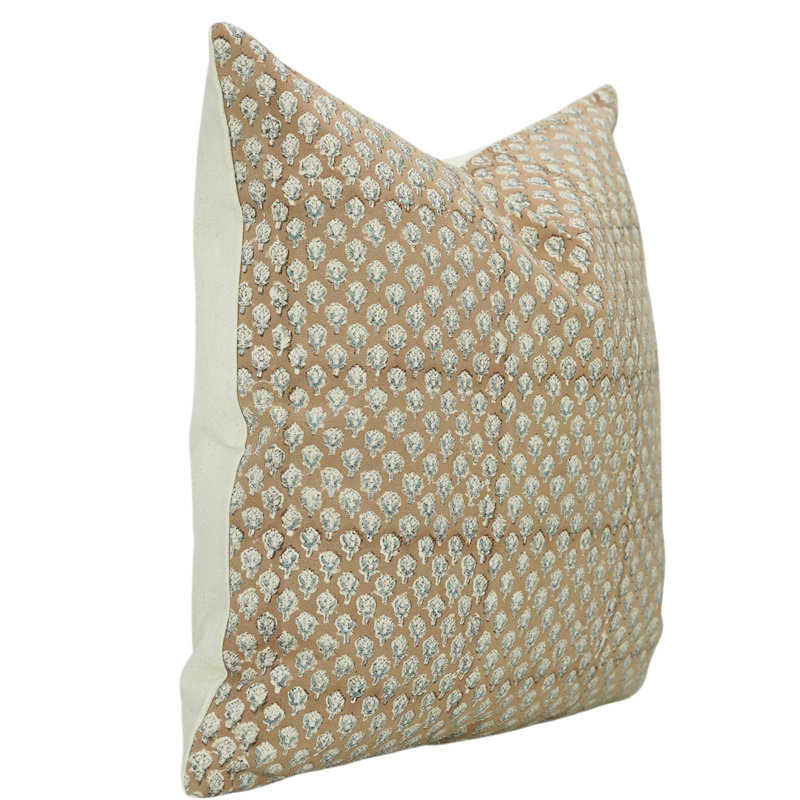Housse de coussin en coton Floral, H 20 po x l 12 po