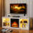 Leedham TV Stand Fireplace for TVs up to 65" Fireplace-2108697552