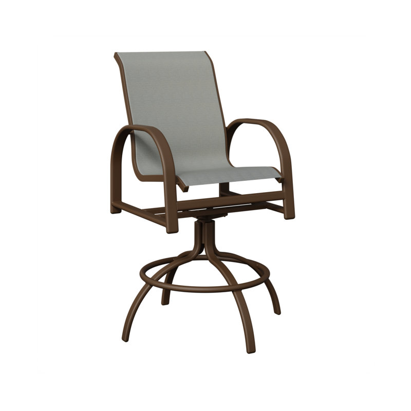 Chaise berçante en aluminium Mesquite Berlin, Filon de bois mesquite, Ardoise Nova