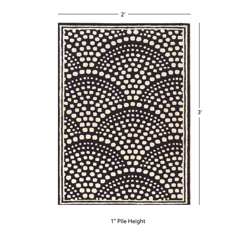 Arruda Wool Abstract Indoor Rug, Rectangle 2' x 3'