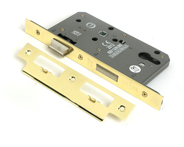 Euro Din Sash Lock, Polished Brass