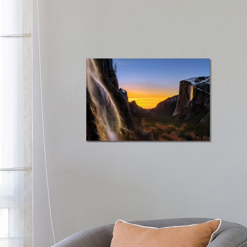 Double Waterfalls by Hua Zhu - Wrapped Canvas Print