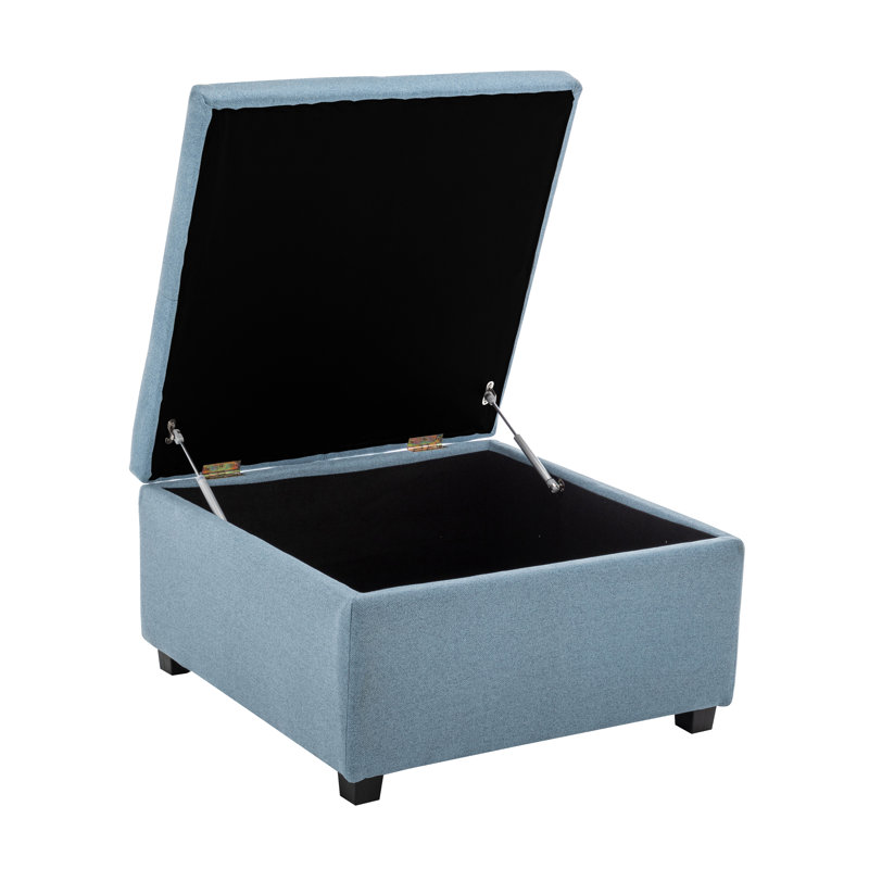 Repose-pieds carré Hokku Designs, Bleu