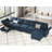 Teangela 90.2'' Variable Sectional Module Love Shaped Upholstered Couch Velvet Sofa with Storage-33614278