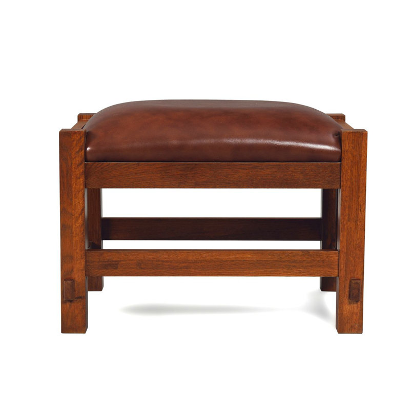 Tabouret d'appoint en bois massif Ibbison, Brun châtaigne