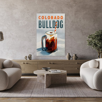 Colorado Bulldog 21 x 28, art mural rétro contemporain