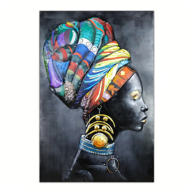 Danile Lady Africa 2 - No Frame Print on Metal